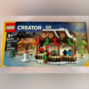 LEGO Creator Winter Market Stall with Brown Roof and Green/Red Accents
